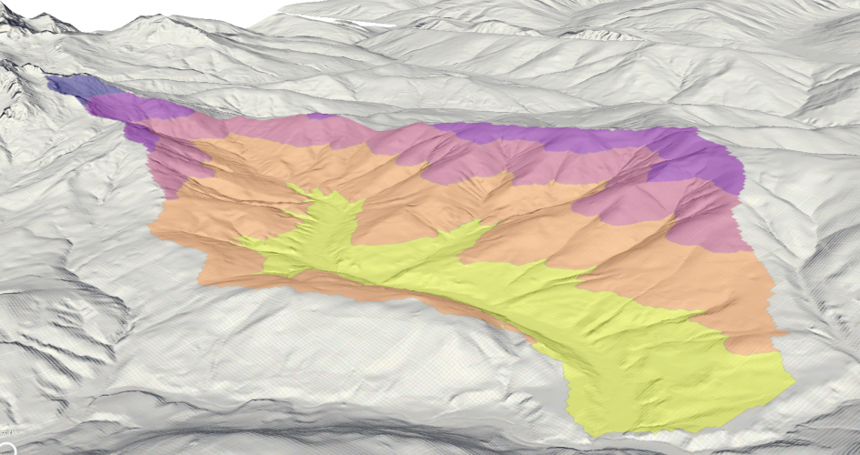 Image 5: 3D-Rendering of elevation zones.