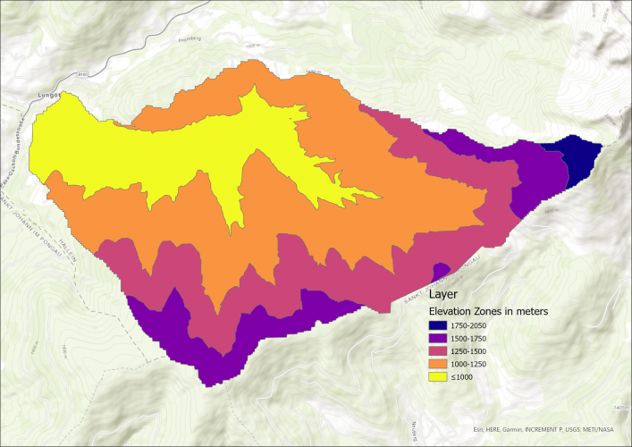 Image 4: Map of Elevation Zones.