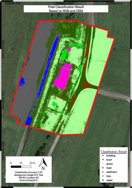 Map 7: Classification based on RGB and DSM values.