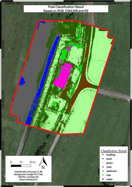 Map 11: Classification based on RGB, DSM, NIR, and RE.